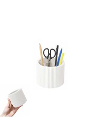 Resim Özel 3d Baskı Ayrılabilir 4 Bölmeli Kalemlik Masa Vb. Kalemliği Çapı: 8,5 Cm X Yükseklik: 8 Cm Beyaz 