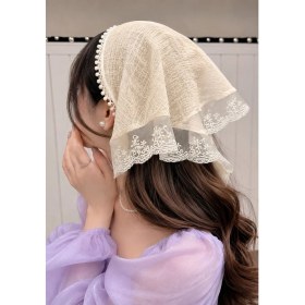Resim Emk Shop Güpür Detaylı Bohem Taç Bandana 