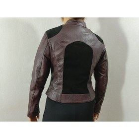 Resim hoaryage Hakiki Kuzu Derisi Yumuşak Deri, Yılan Baskı Desen Deri Mont Blazer Crop Mont 