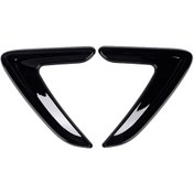 Resim 2 Adet Bmw F30 Çamurluk Havalandırma Kapağı Trim Çıkartmaları 2013-2017 Siyah 