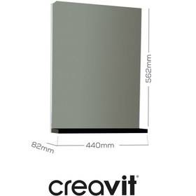 Resim Elmas Ayna ve Etajer 45 cm Beyaz-Siyah 