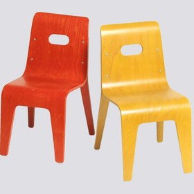 Resim 0.23 Çocuk Sandalyesi - Su Bazlı Sarı / Su Bazlı Kırmızı / W: 32 H: 55 D: 35 S: 29 