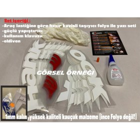 Resim P Zero Lastik Yazısı 4Lastik İçin Set Tüm Lastik Yanaklarına Uyumlu 31MM Araç Lastik Stickeri Sarı 
