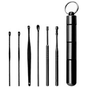 Resim Vkemall Paslanmaz Çelik Ve Abs Malzemeden Yapılmış 6 Parça Kulak Temizleme Seti - Çeşitli Renk Seçenekleri 