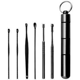 Resim Vkemall Paslanmaz Çelik Ve Abs Malzemeden Yapılmış 6 Parça Kulak Temizleme Seti - Çeşitli Renk Seçenekleri 