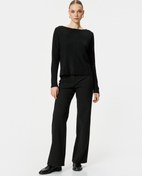 Resim Kayık Yaka Kazak Basic Fitilli 