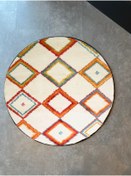 Resim Rugs Modern Halı Mira 1086 Renkli Modern Bej Yuvarlak Dokuma Taban Halı 