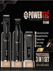 Resim Powertec TR 5400 PROFESYONEL BERBER TIRAŞ SETİ SAÇ KESİM & ENSE ÇİZİM & SAKAL 