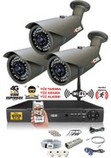 Resim IDS DS-2073HD-SET3-NOHDD 3 Kameralı 1080P Full HD 5 MP Sony Lensli Kamera Seti - 2073 
