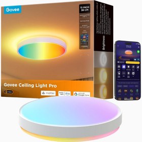 Resim RGBIC Tavan Lambası, 48,5 W, Akıllı LED & Arka Aydınlatmalı - 38 cm 