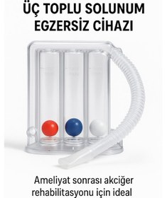 Resim Livora Triflo 3 Odalı Solunum Egzersiz Cihazı 