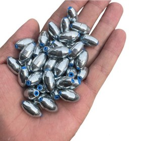 Resim 20 adet Alaşım Karbon Çelik Malzemeli Balıkçılık Ağırlıkları Karp Oltası için Boşluklu Yem Kurşun Ağırlıklar Ağırlık 3g/4g/5g/6g/7g/8g/9g/10g 