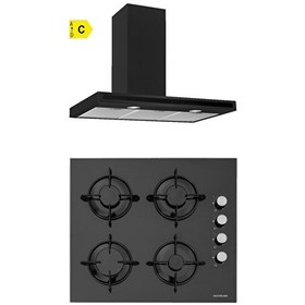 Resim Siyah 2'li Ankastre Set (CS5349B01 - 3173 Quadro 60) 