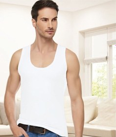 Resim Erkek Beyaz Askılı 5'li Paket Likralı Modal Atlet 001 