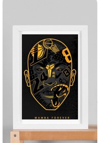 Resim Kobe Bryant Çerçeveli Tablo - Mamba Forever Nba Posteri Tablo 