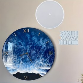 Resim Roma Rakamlı Büyük Yuvarlak Saat Silikon Kalıp Seti - Duvar Dekoru, Ev El İşleri & Takı Yapımı için DIY Epoksi Reçine Döküm 