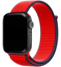 Resim Apple Watch Uyumlu Spor Loop Kordon Carnelian - 42 - 44 - 45 - 46 - 49mm M/L 