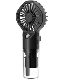 Resim Goldenqian Mini El Fanı Usb Şarj Edilebilir Taşınabilir Sisleme Fanı 4 Ayarlanabilir Hız Sprey Su Su Buharlı Vantilatör Açık Kamp Seyahat Black 