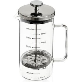 Resim Tohana Çelik Kapaklı French Press - Gri / Şeffaf - 600 Ml Gri / Şeffaf 