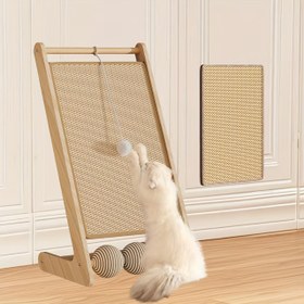 Resim Duvara Monte Sisal Kedi Tırmalama Tahtası, Dik Kedi Yatağı & Kendi Kendine Oyun Oyuncağı, Dayanıklı ve Çizilmeye Karşı Dirençli, Birden Fazla Kedi İçin Çok Amaçlı, Rahat Bir Kedi Yuvasına Dönüştürün, Kedi Ailesi İçin Uygun, Evcil Hayvan Tırmalama Çözümü,Duvara Monte Tasarım,Modern Evcil Hayvan 