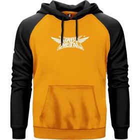 Resim Babymetal Logo Renkli Reglan Kol Sweatshirt Kapşonlu - 3XL / Sarı 