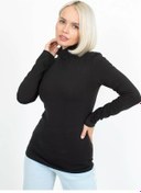 Resim Ceboksarskıj Trıkotaz Büyük Beden Balıkçı Yaka Kazak 8003248 Siyah 