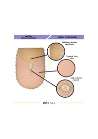 Resim Lisa Pudra Pembe Oval 2'li Dantelli Banyo Paspas Seti Çeyizlik Pudra 