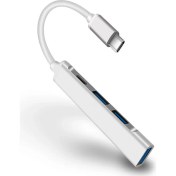 Resim İzmirTech Ally C-809 4in1 Type-C To USB Hub Adaptör Çevirici Dönüştürücü Çoğaltıcı 