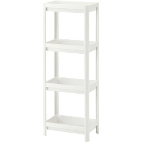 Resim Feyza Design Çok Amaçlı Kare Sebzelik Beyaz, Banyo ve Mutfak Için Pratik Depolama 