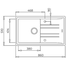 Resim Teka Stone 50 B-Tg Tek Hazneli Tek Damlalıklı Tegranite Eviye - Beyaz - 115330026 