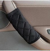 Resim Siyah-araba İç Kapı Kolu Yumuşak Peluş Kol Dayama Kolu Koruyucu İç 