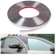 Resim 18 mm 3D Dekoratif Krom Nikelaj Şerit Çıta Panjur Kalın Şerit 15 Metre 