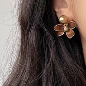 Resim 2 Adet Şık Fransız Vintage Esintili Çiçek Çivi Küpeler, Altın Tonlu Alaşım UV Kaplama, Paslanmaz Çelik Saplar - Kadınlar İçin Şık & Çok Yönlü Moda Aksesuarı, Günlük Kullanım veya Hediye İçin İdeal, İlginç Küpeler 
