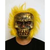 Resim Wild Skull - Bakır Kafatası Sarı Saçlı Iskelet Maske 
