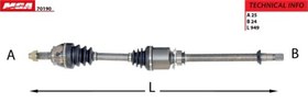Resim AKS SAG KOMPLE MILLI FIAT LINEA 1.3JTD 90 HP 07-- 