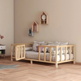 Resim Zerka Concept Lara Ahşap Montessori Çocuk Yatak Karyola Beşik Ithal Çam - 120 x 200 cm 