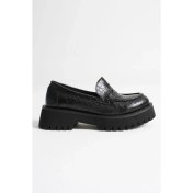 Resim Noir Kadın Günlük Siyah Kroko Loafer Ayakkabı 