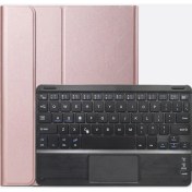 Resim Sunsky Bluetooth Klavye + Dokunmatik Yüzey ve Tutucu ile Lenovo Tab E10 Için Tutucu Altın Gül (Yurt Dışından) 