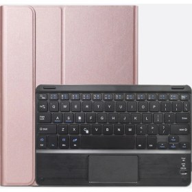 Resim Sunsky Bluetooth Klavye + Dokunmatik Yüzey ve Tutucu ile Lenovo Tab E10 Için Tutucu Altın Gül (Yurt Dışından) 