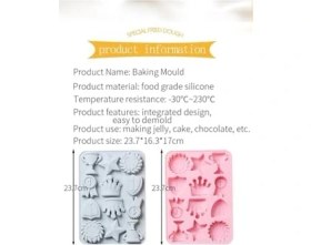 Resim Storemax 155- Siliko World Silikon Kek Çikolata Sabun Mum Epoksi Reçine Kalıp 