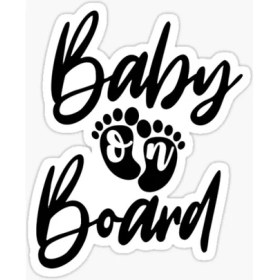 Resim TSC Arabada Bebek Var Sticker Oto Yapıştırma Etiket 18CM MD19 