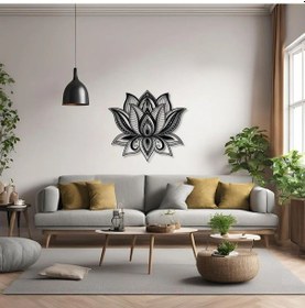 Resim Metal Duvar Dekorasyonu Lotus Çiçeği 2 Lotus Flower 2 Metal Duvar Tablosu Mandala 