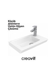 Resim Creavit Memory Etajerli Lavabo 45 Cm Beyaz Beyaz My045-00cb00e-0000 