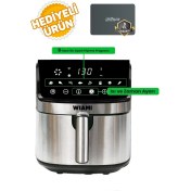 Resim Wiami Airfryer 6.5l Inox Akıllı Hava Fritözü SSD Hediyeli 