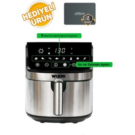 Resim Wiami Airfryer 6.5l Inox Akıllı Hava Fritözü SSD Hediyeli 