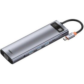 Resim 11IN1 100W Type C Çoğaltıcı Çevirici Adaptör, 3xusb, 2x Hdmi, 1x RJ45, 1x Vga, 1x3.5mm 