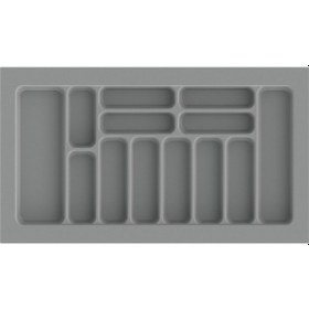 Resim Gri Renk Çekmece İçi Kaşıklık Ve Kepçelik 86x49 Cm 78x40 Ölçülerine Kadar Kesilebilir Gri 