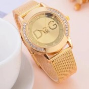 Resim Hanyang Stil 1 Altın Kadın Saatler Yeni Moda Altın Rahat Kuvars Bilezik Izle Kadın Metal Örgü Paslanmaz Çelik Elbise Saatler Relogio Feminino (Yurt Dışından) 