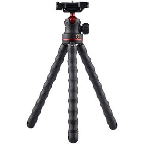 Resim Jeehugo Gızomos Gm-7 Çok Amaçlı Tripod: Kamera, Telefon Ve Tablet İçin Taşınabilir 8 Ayaklı Ayak, 2kg Yük Kapasitesi, Abs+alüminyum Malzeme Siyah 