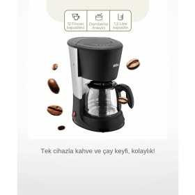 Resim Letsii Sinbo 2'si 1 Arada Filtre Kahve ve Çay Demleme Makinesi 1.2 Litre 12 Fincan Kapasiteli 